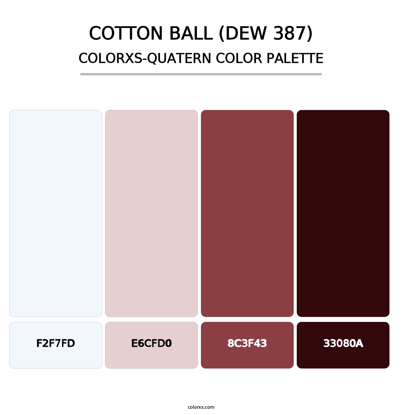 Cotton Ball (DEW 387) - Colorxs Quatern Palette