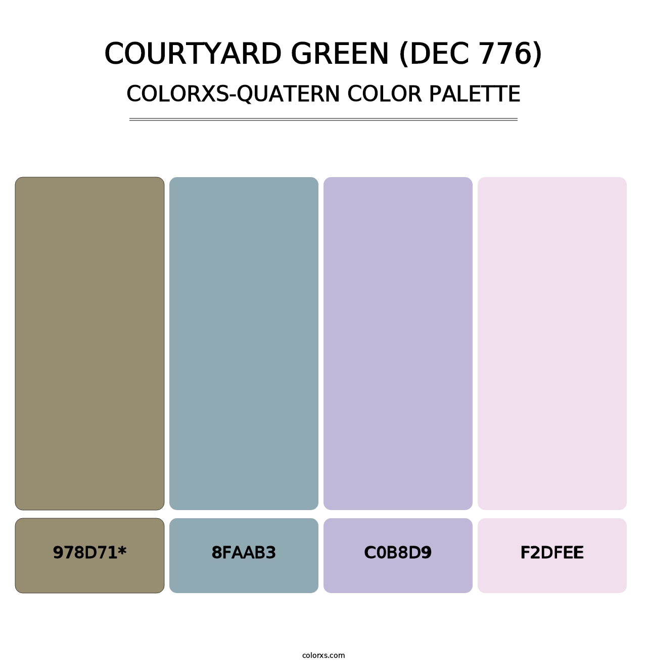 Courtyard Green (DEC 776) - Colorxs Quatern Palette