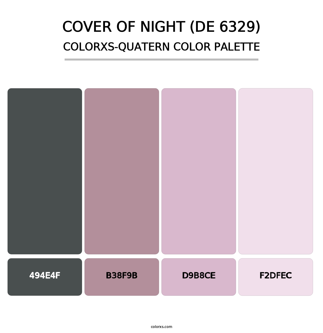 Cover of Night (DE 6329) - Colorxs Quatern Palette