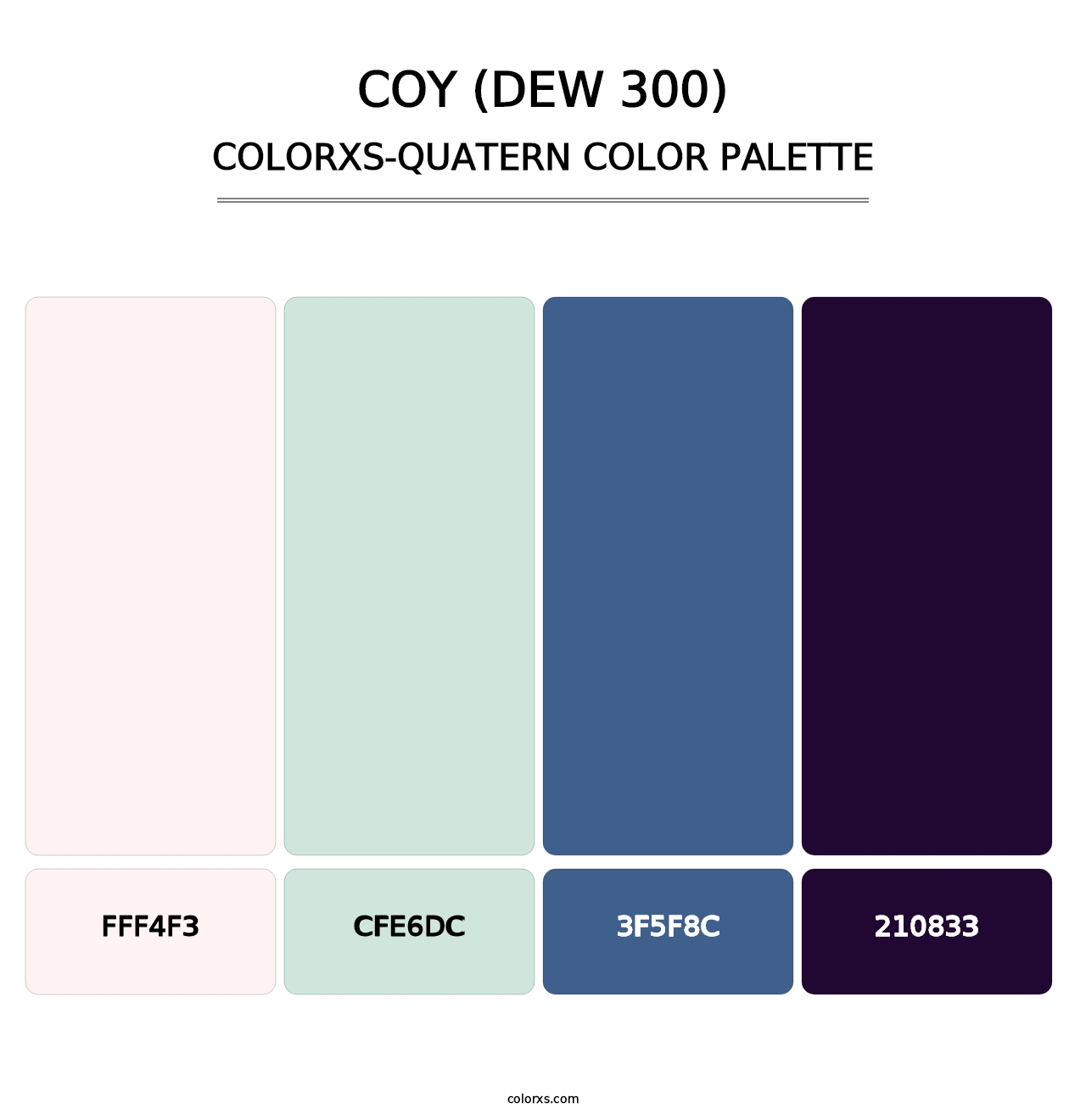 Coy (DEW 300) - Colorxs Quatern Palette