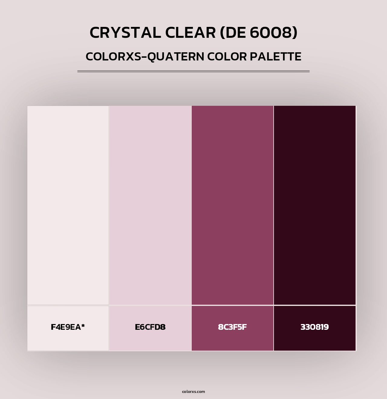 Crystal Clear (DE 6008) - Colorxs Quad Palette