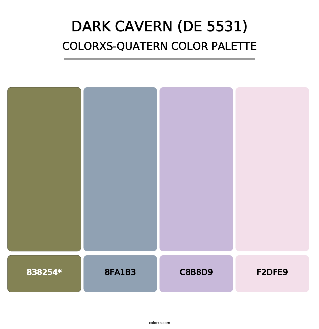 Dark Cavern (DE 5531) - Colorxs Quatern Palette