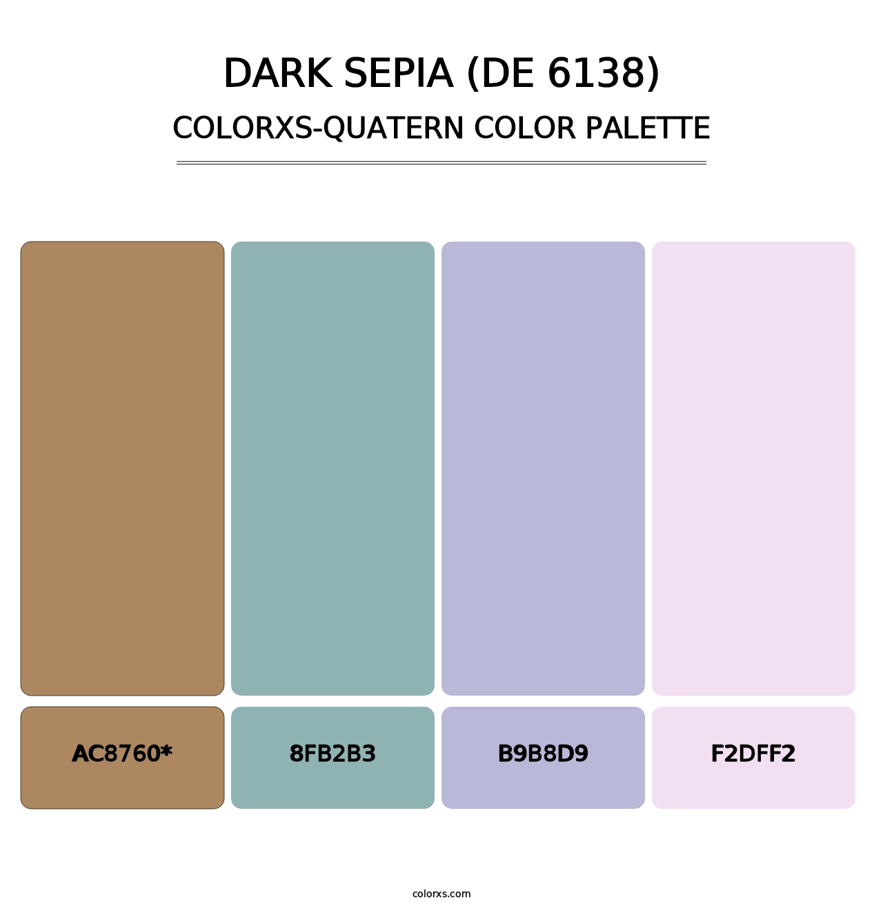 Dark Sepia (DE 6138) - Colorxs Quatern Palette