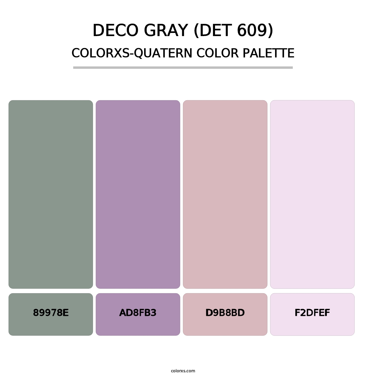 Deco Gray (DET 609) - Colorxs Quatern Palette