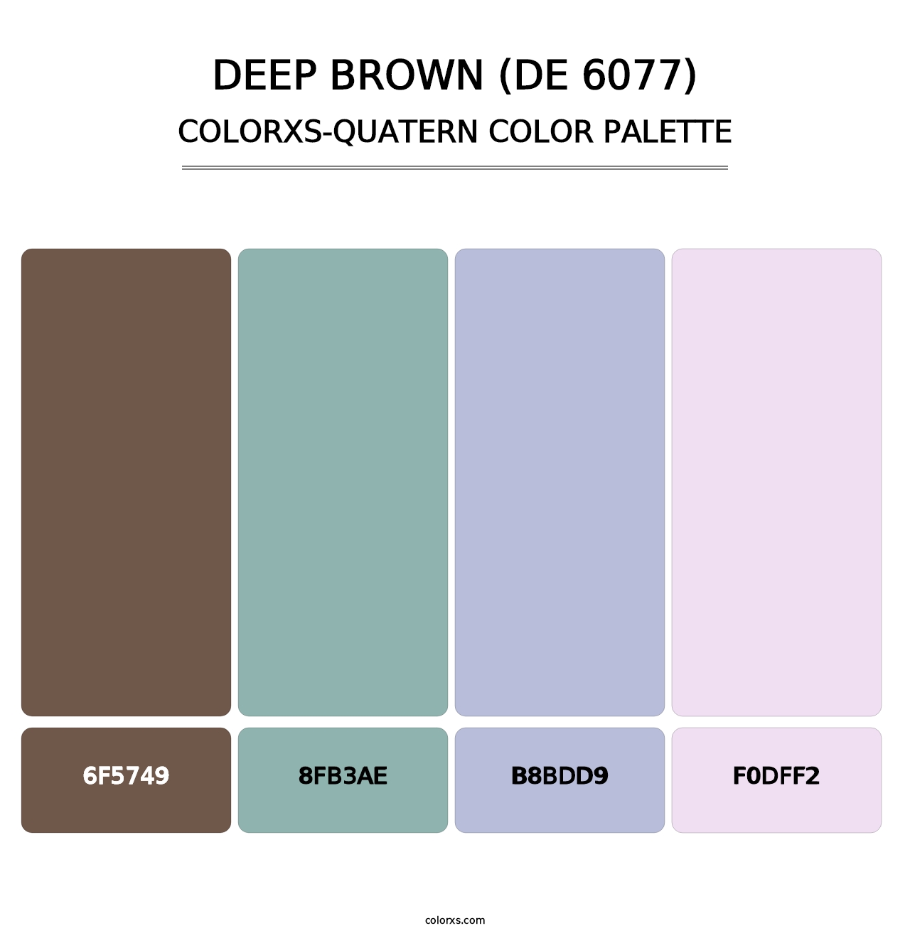 Deep Brown (DE 6077) - Colorxs Quatern Palette
