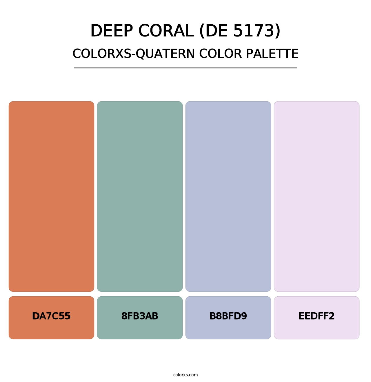 Deep Coral (DE 5173) - Colorxs Quatern Palette