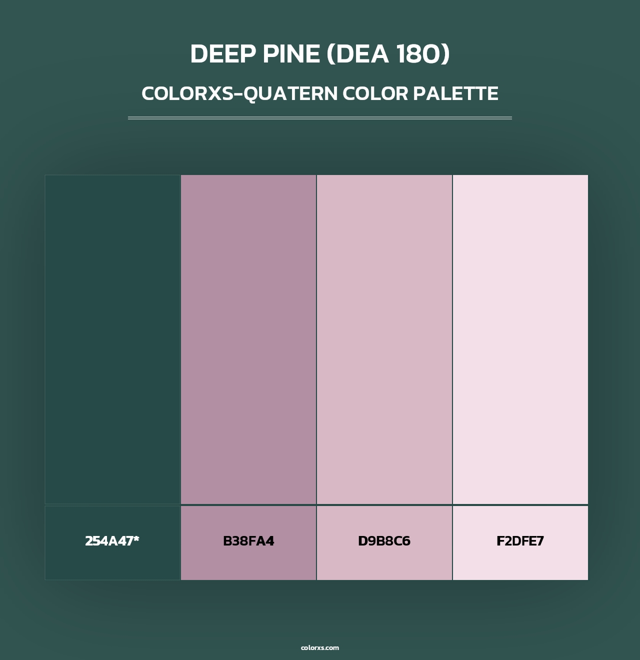 Deep Pine (DEA 180) - Colorxs Quad Palette
