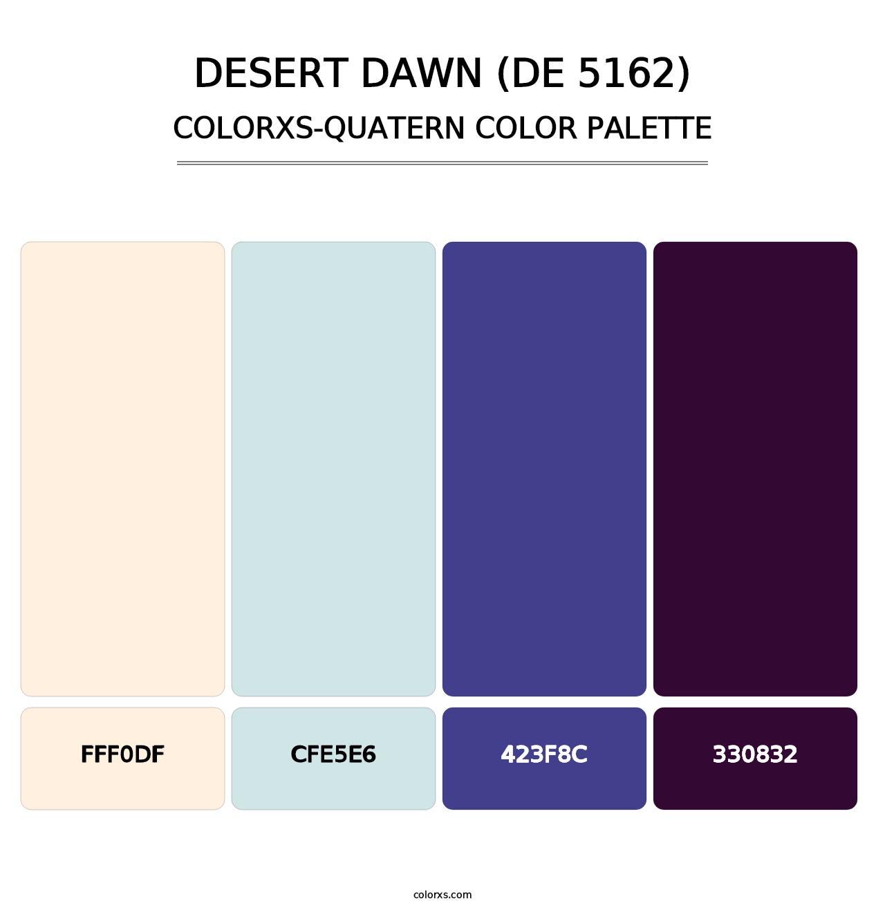 Desert Dawn (DE 5162) - Colorxs Quatern Palette