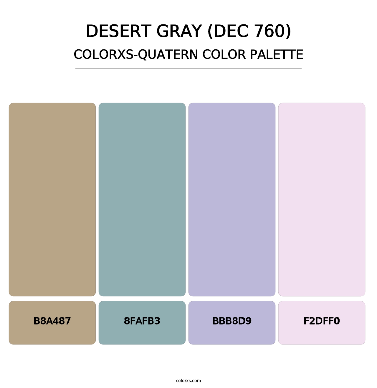 Desert Gray (DEC 760) - Colorxs Quatern Palette