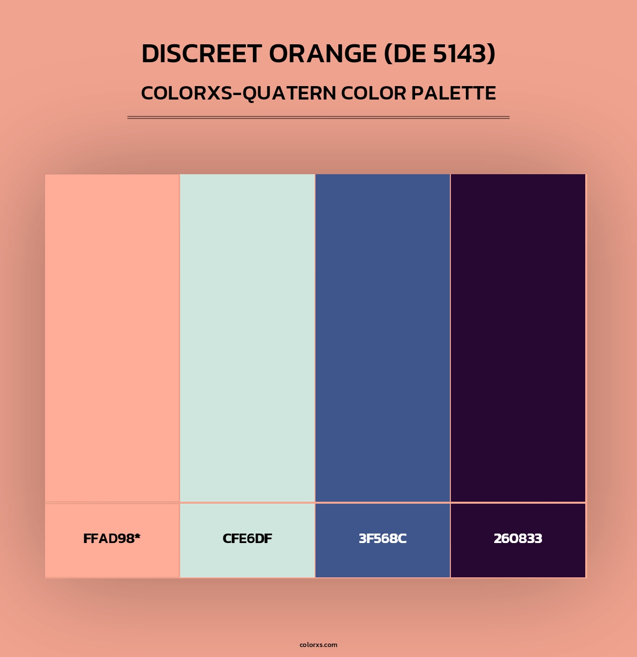 Discreet Orange (DE 5143) - Colorxs Quad Palette