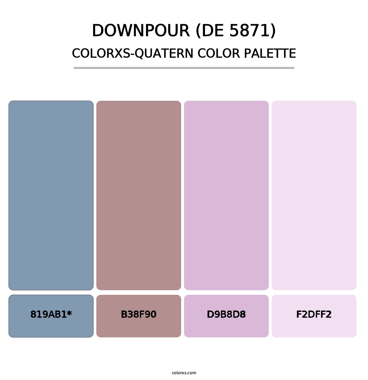 Downpour (DE 5871) - Colorxs Quatern Palette
