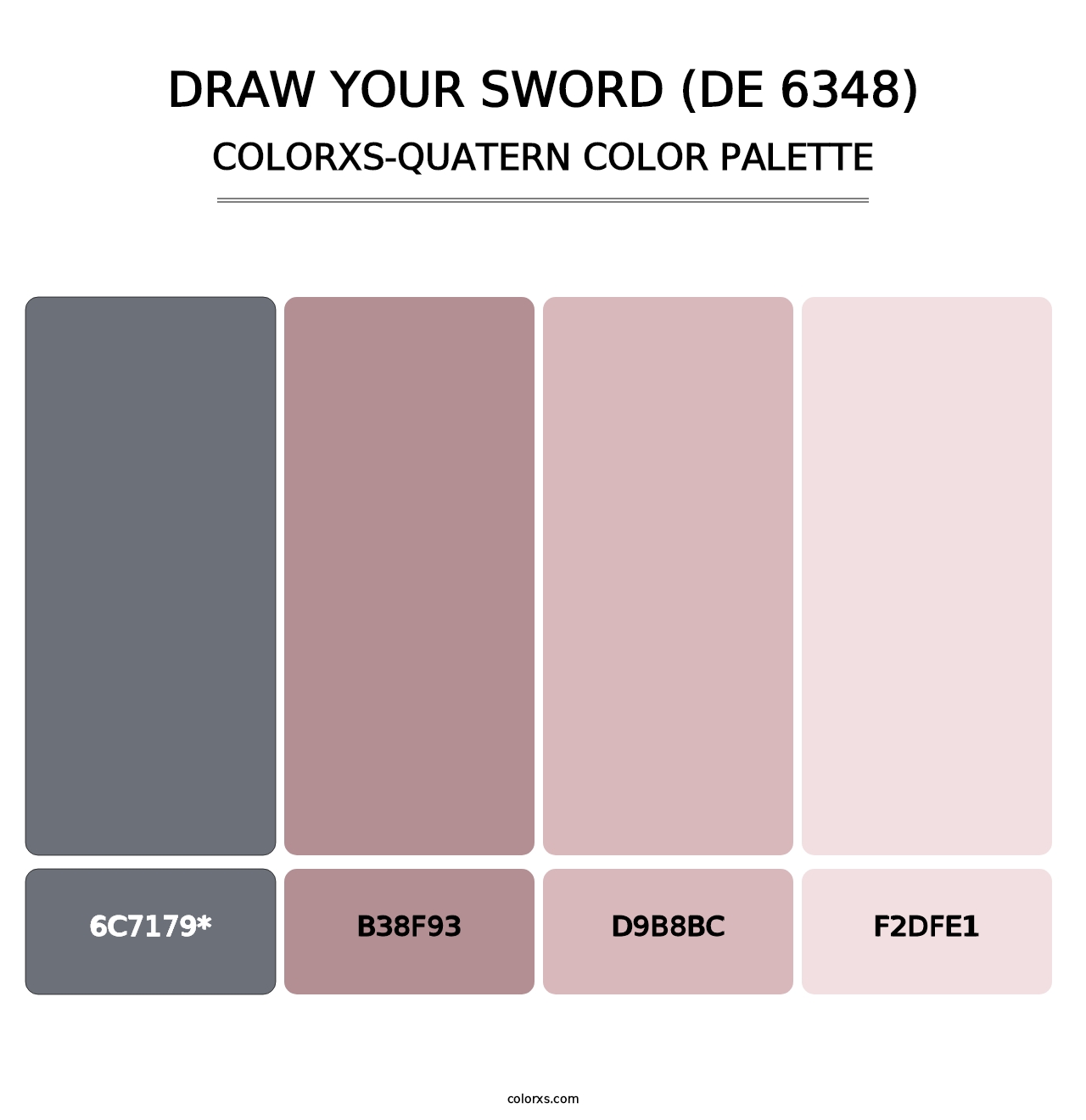 Draw Your Sword (DE 6348) - Colorxs Quatern Palette