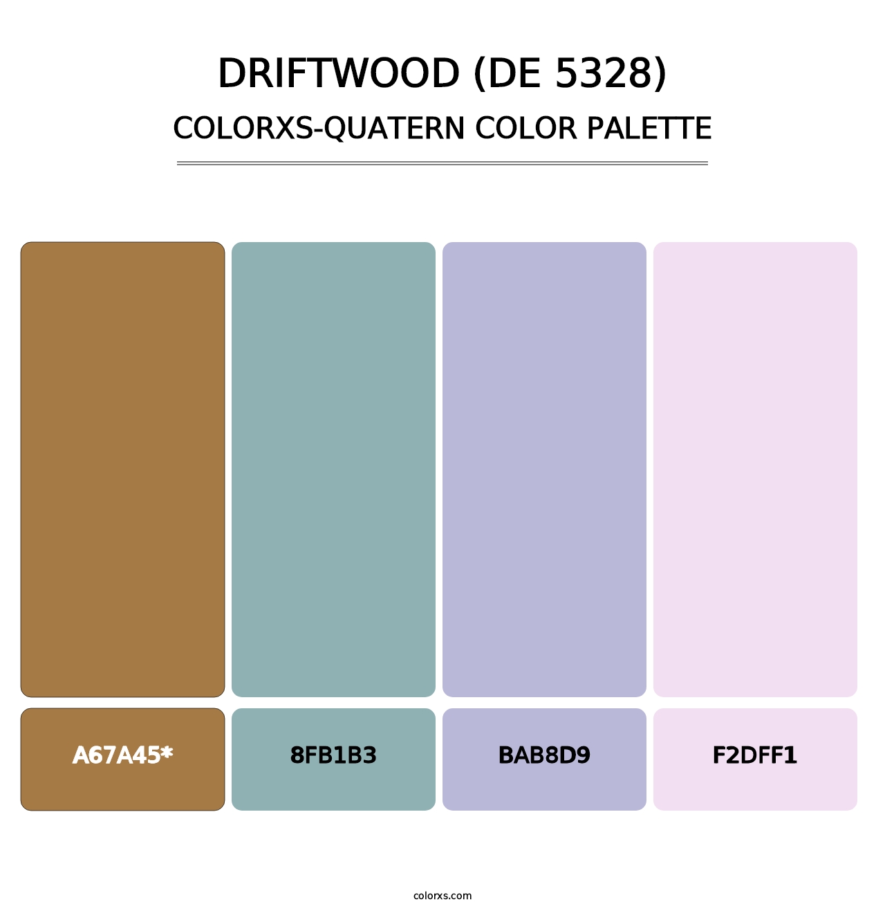 Driftwood (DE 5328) - Colorxs Quatern Palette