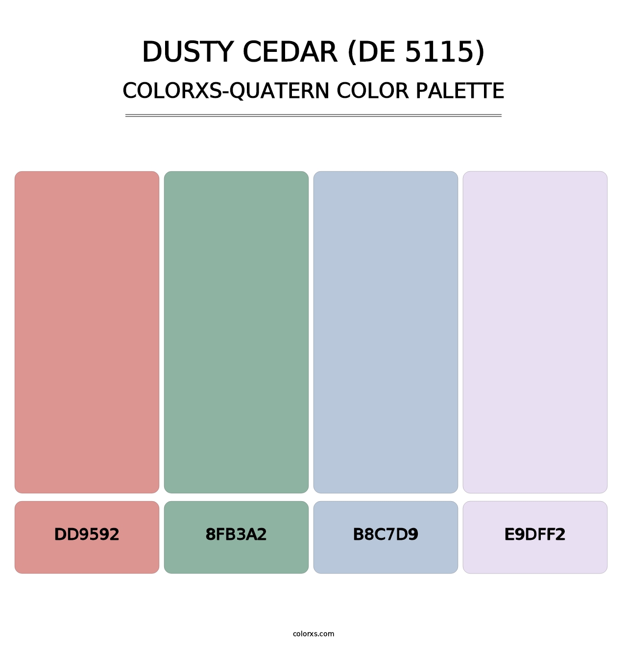 Dusty Cedar (DE 5115) - Colorxs Quatern Palette