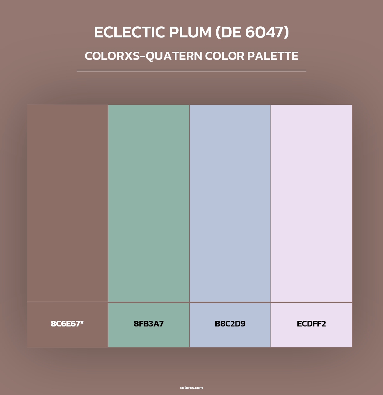 Eclectic Plum (DE 6047) - Colorxs Quad Palette
