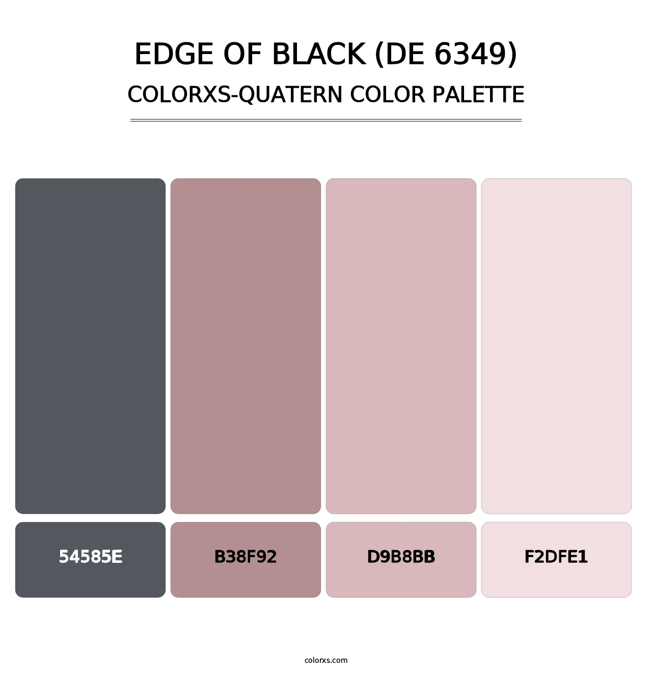 Edge of Black (DE 6349) - Colorxs Quatern Palette