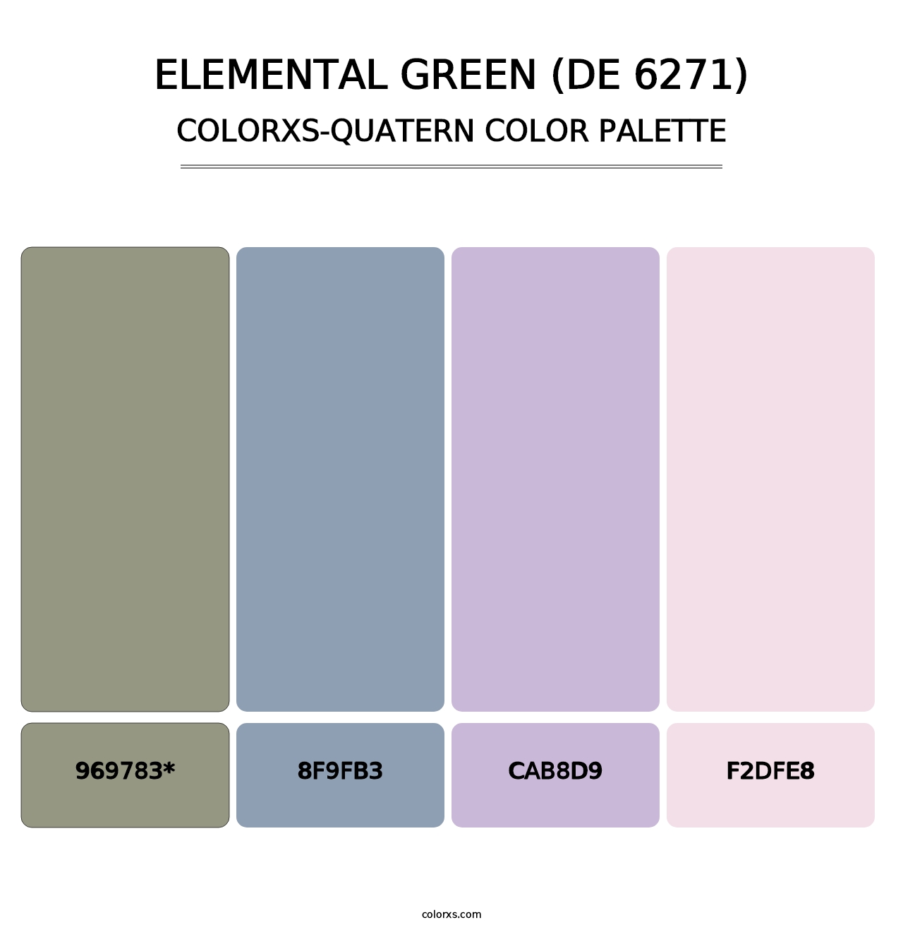 Elemental Green (DE 6271) - Colorxs Quatern Palette