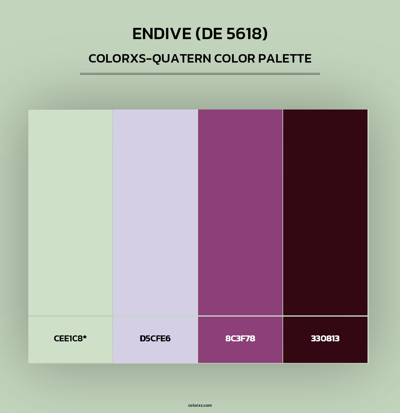 Endive (DE 5618) - Colorxs Quad Palette