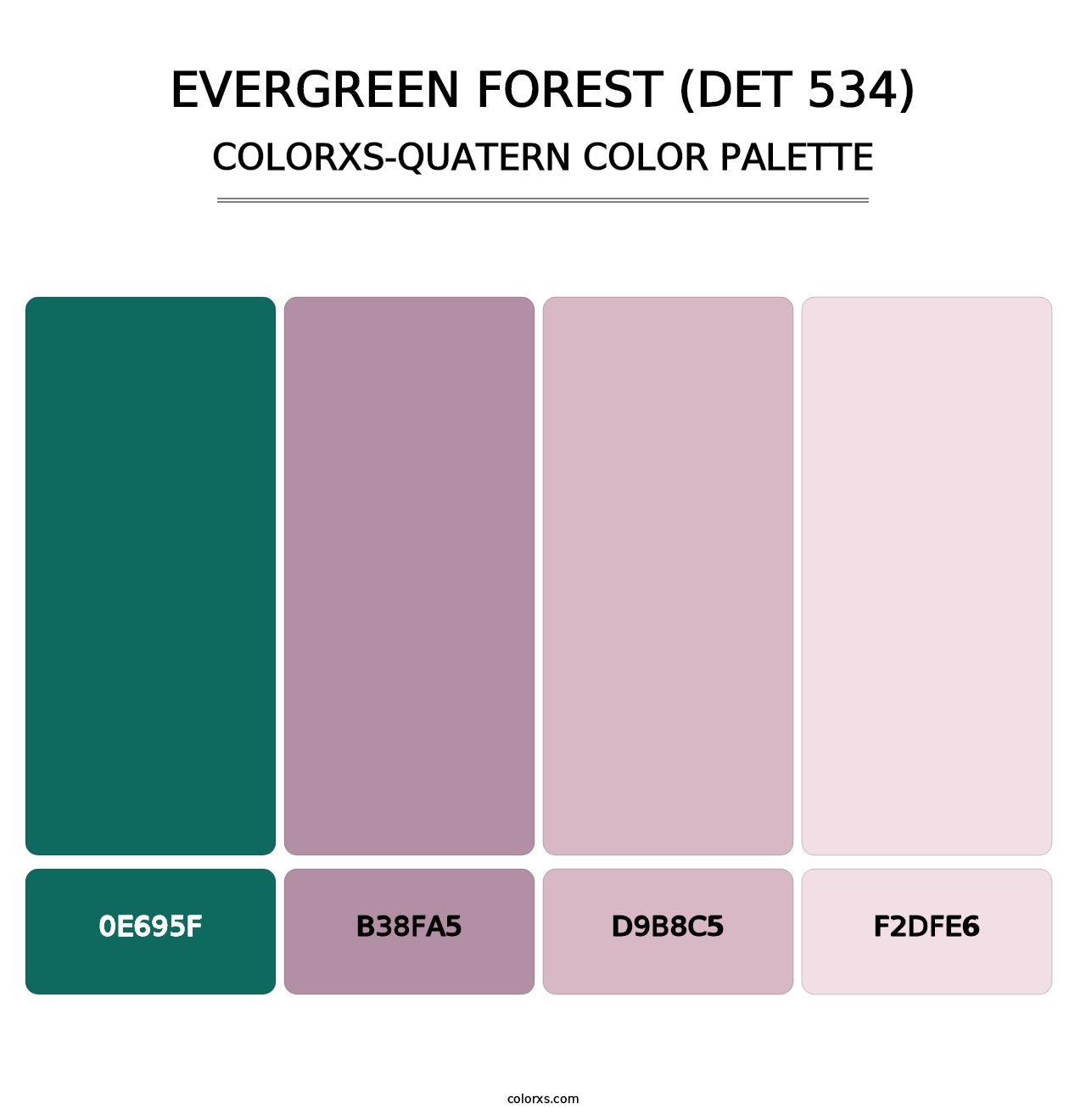 Evergreen Forest (DET 534) - Colorxs Quatern Palette