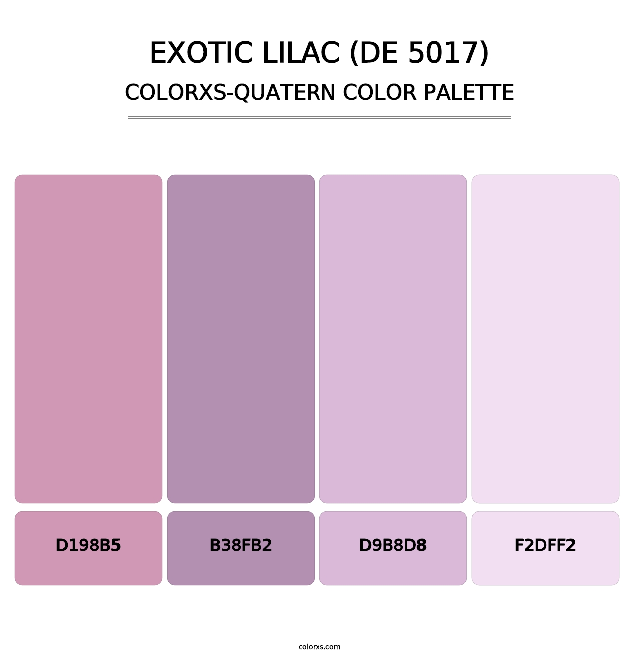 Exotic Lilac (DE 5017) - Colorxs Quatern Palette