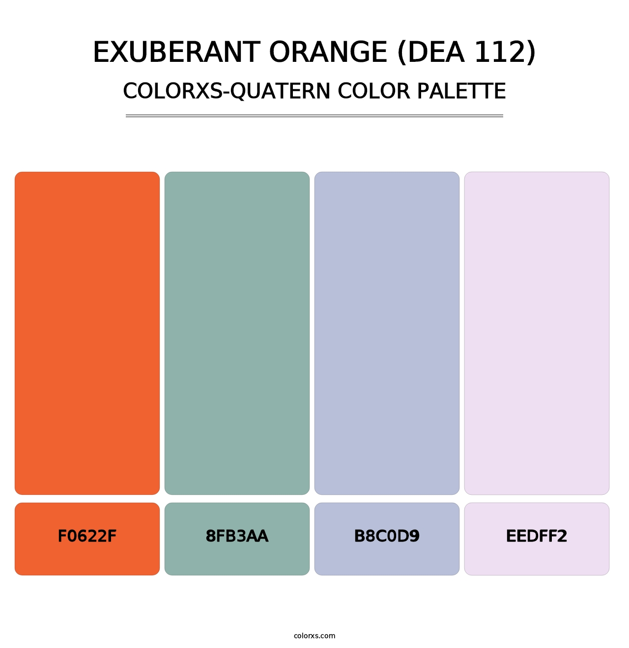 Exuberant Orange (DEA 112) - Colorxs Quatern Palette