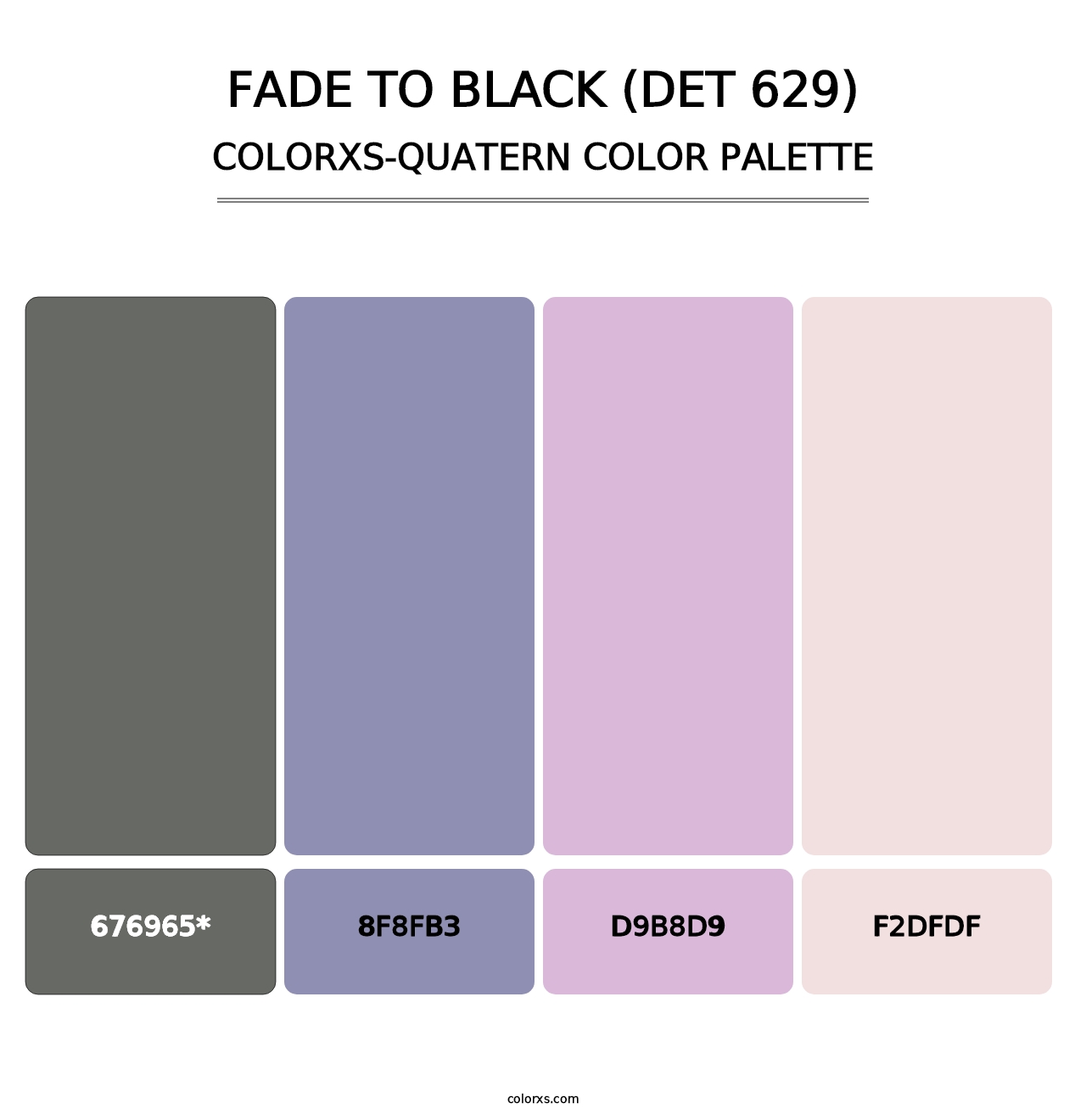 Fade to Black (DET 629) - Colorxs Quatern Palette