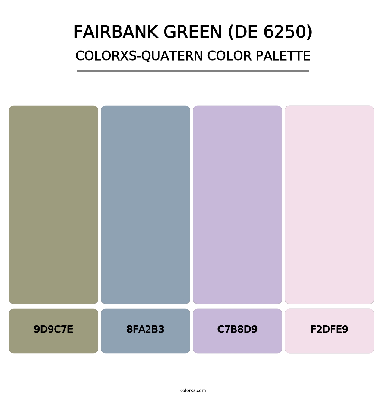 Fairbank Green (DE 6250) - Colorxs Quatern Palette
