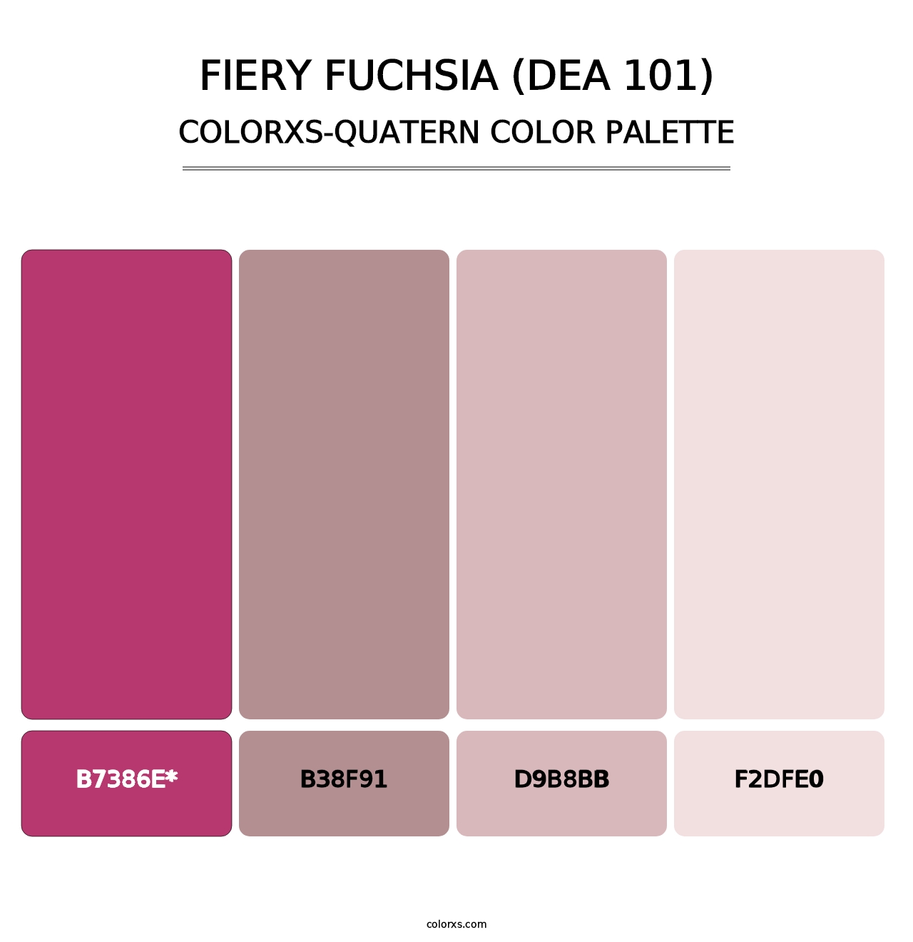 Fiery Fuchsia (DEA 101) - Colorxs Quatern Palette