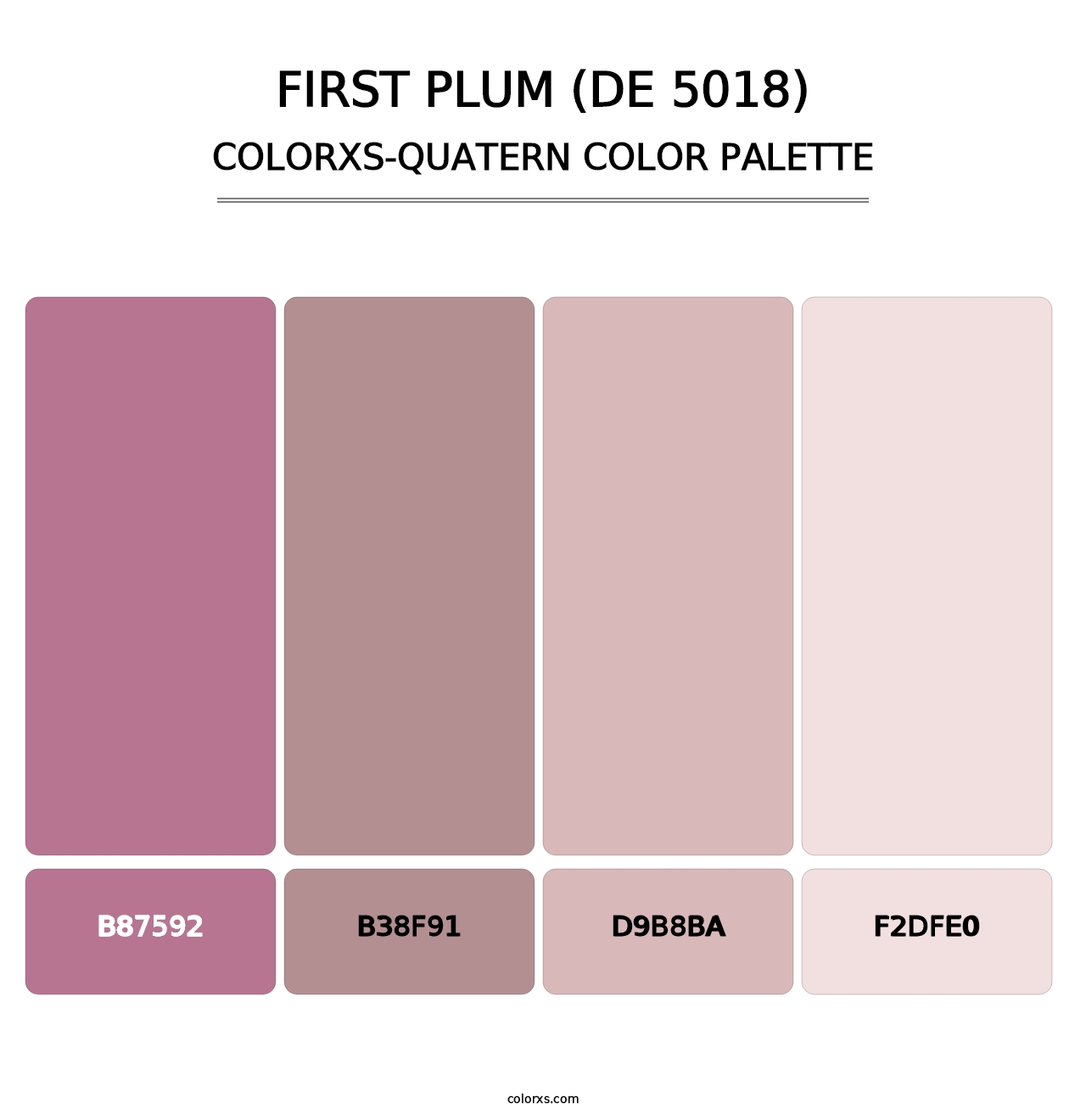 First Plum (DE 5018) - Colorxs Quatern Palette