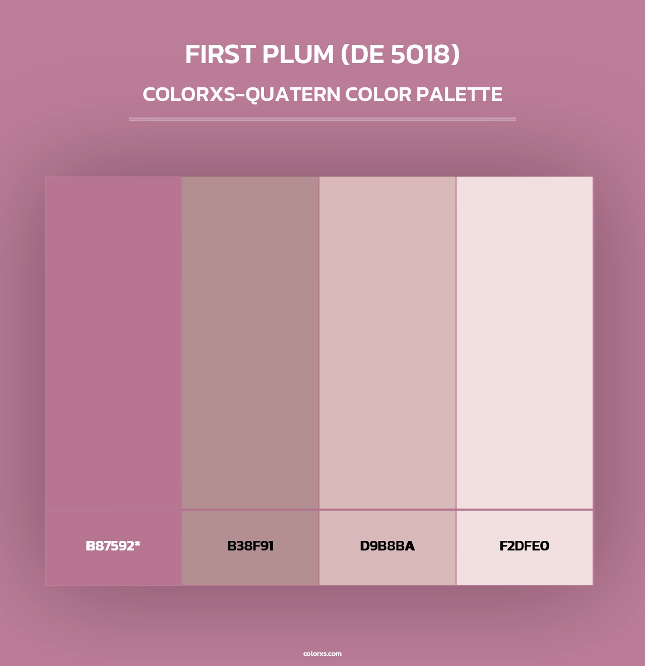 First Plum (DE 5018) - Colorxs Quad Palette