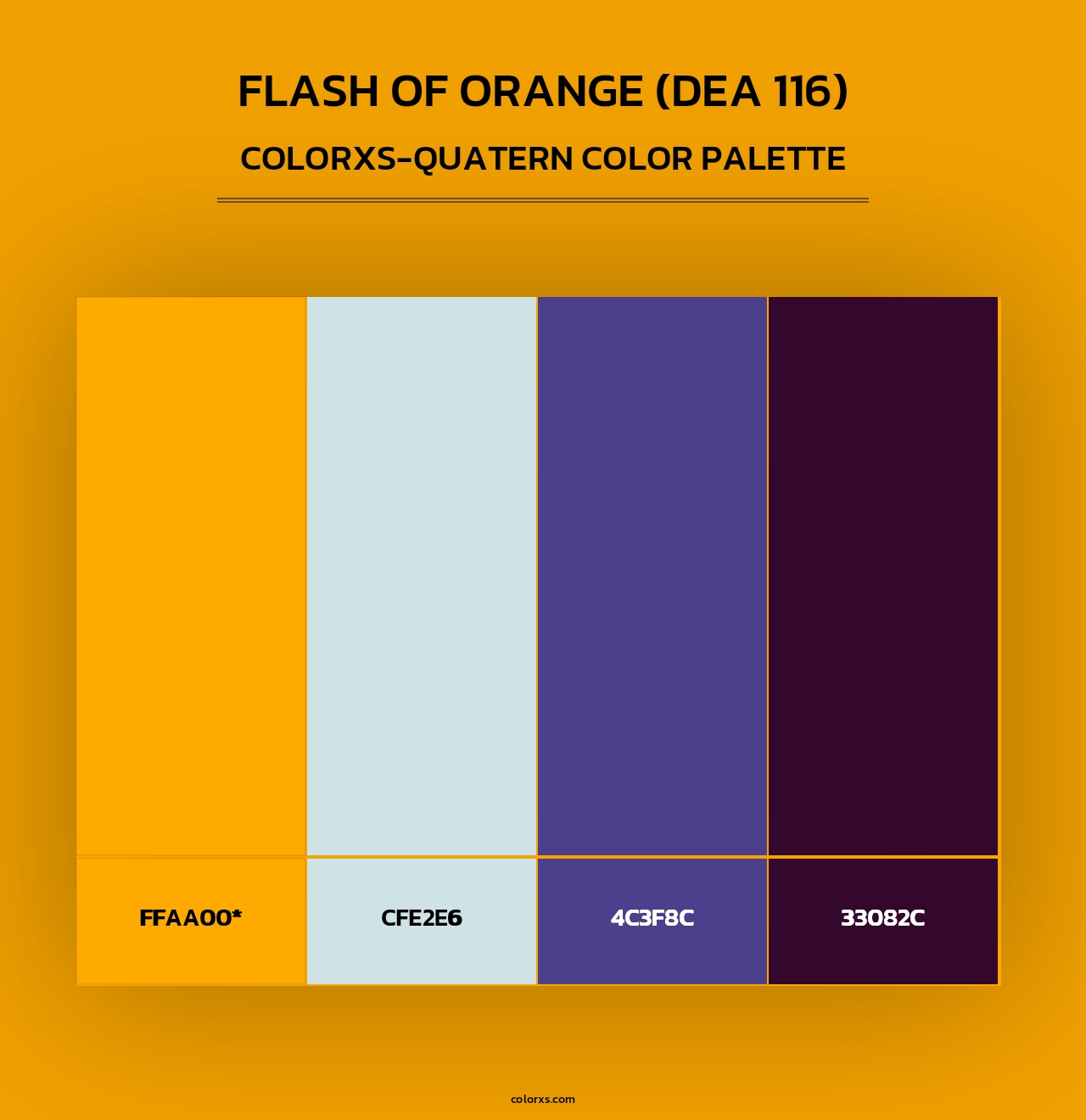 Flash of Orange (DEA 116) - Colorxs Quad Palette
