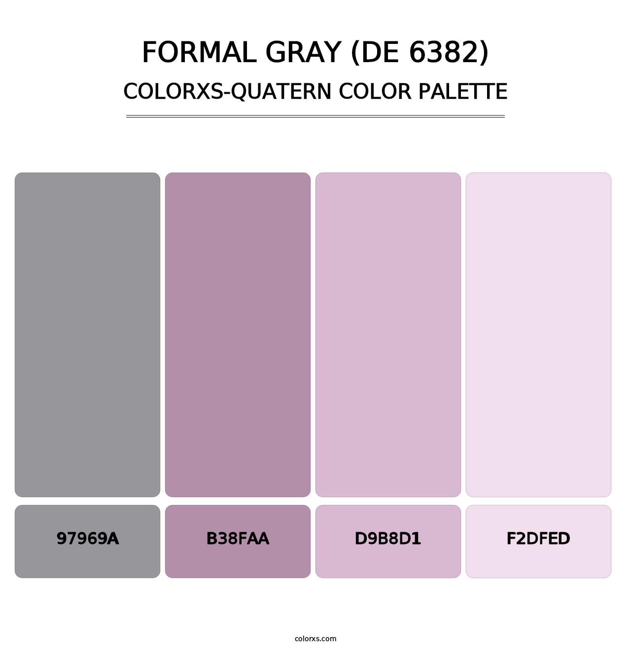Formal Gray (DE 6382) - Colorxs Quatern Palette