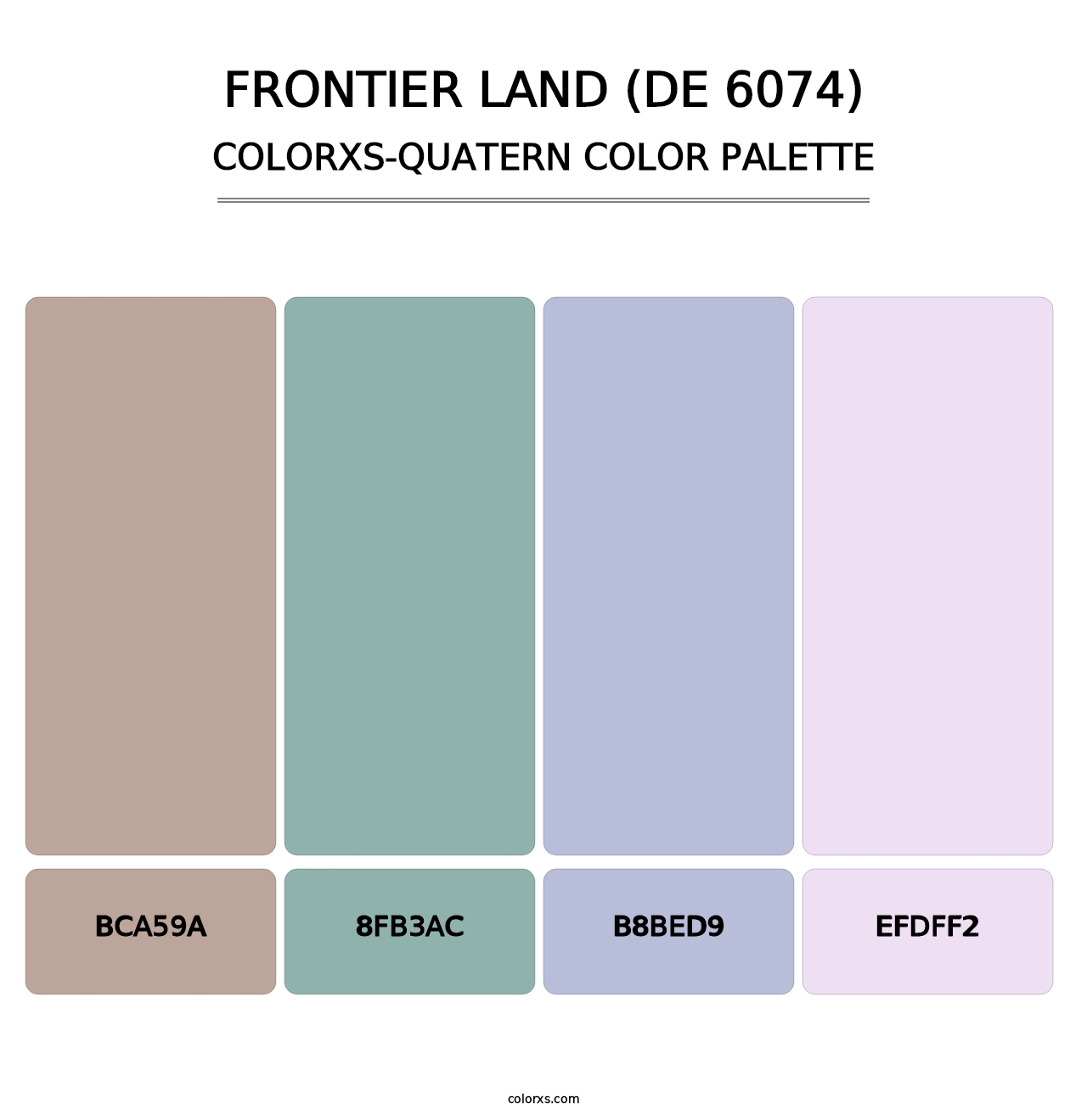 Frontier Land (DE 6074) - Colorxs Quatern Palette