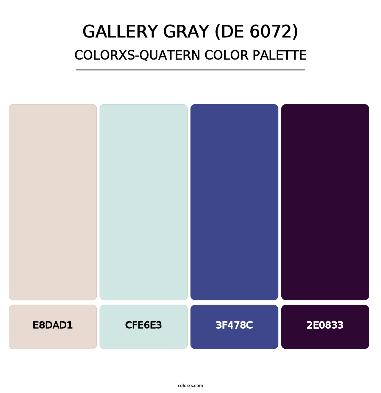 Gallery Gray (DE 6072) - Colorxs Quatern Palette