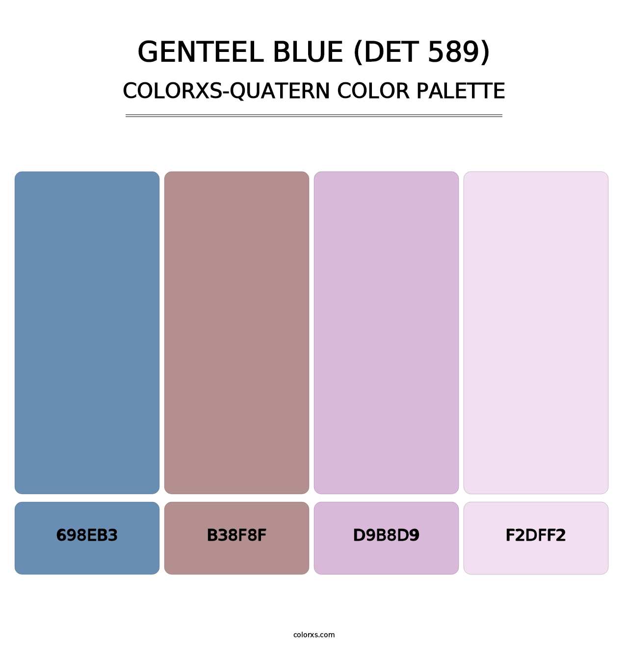 Genteel Blue (DET 589) - Colorxs Quatern Palette