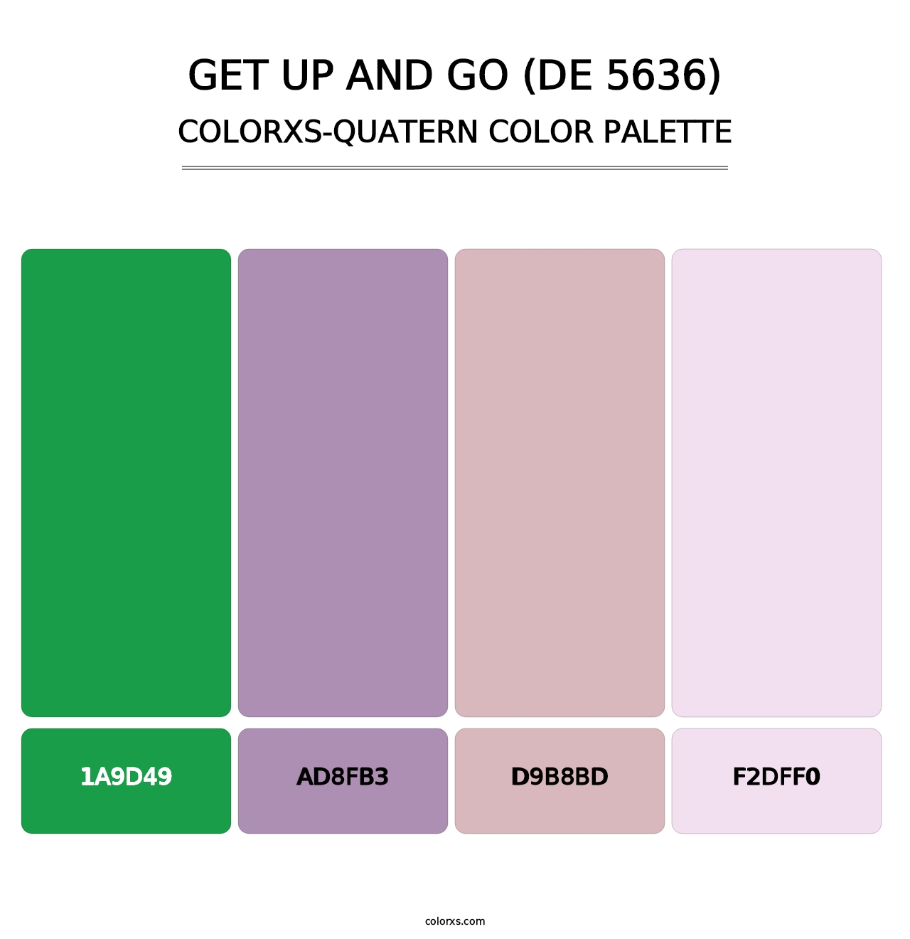 Get Up and Go (DE 5636) - Colorxs Quatern Palette