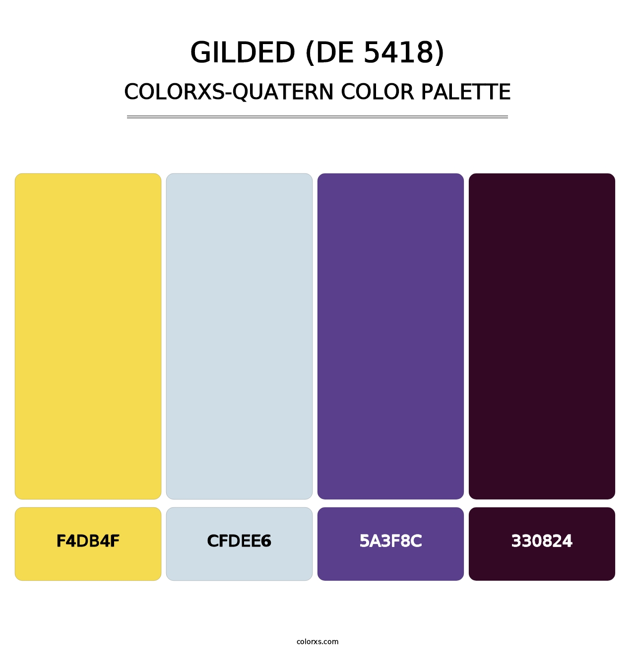 Gilded (DE 5418) - Colorxs Quatern Palette