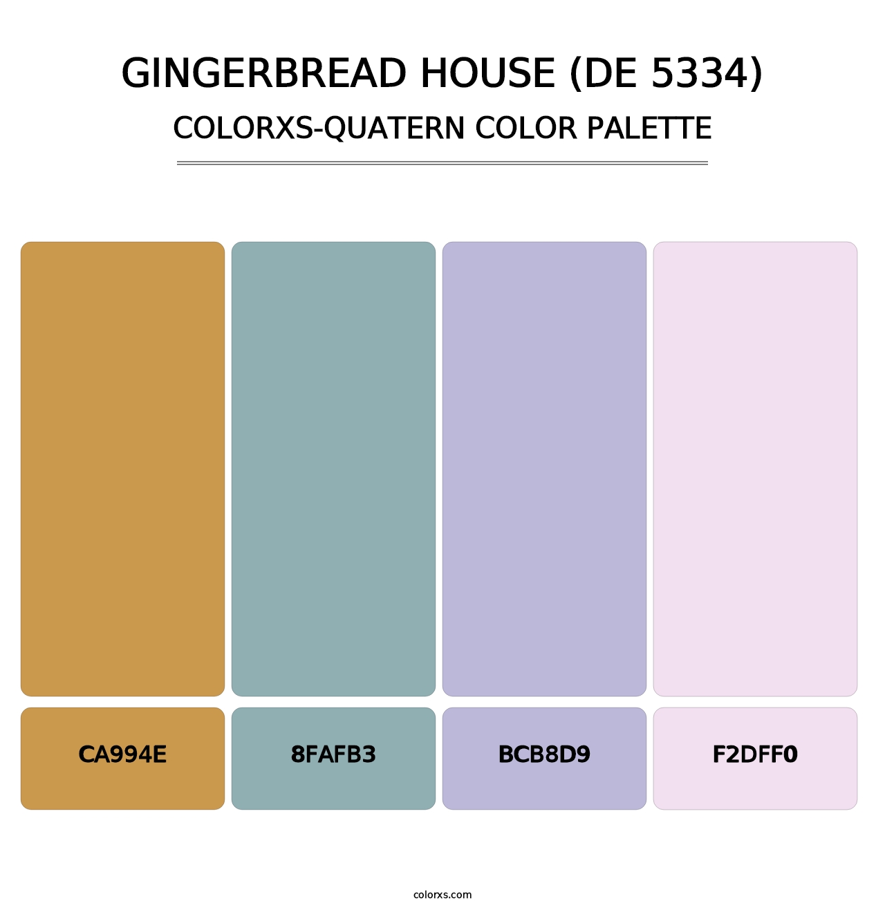 Gingerbread House (DE 5334) - Colorxs Quatern Palette