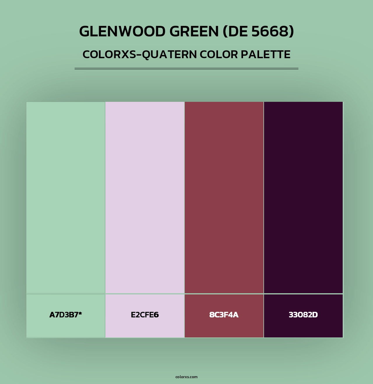 Glenwood Green (DE 5668) - Colorxs Quad Palette