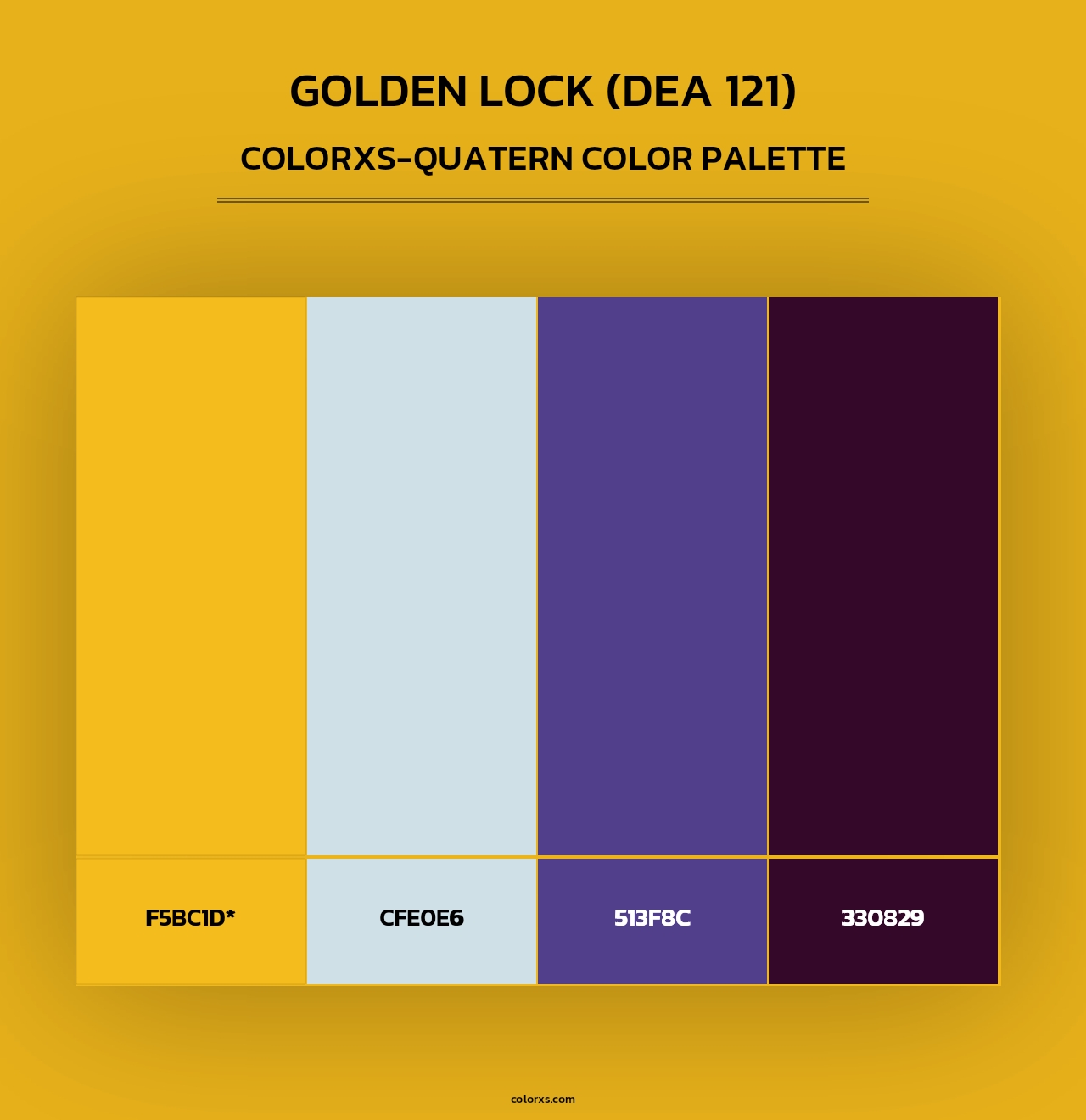 Golden Lock (DEA 121) - Colorxs Quad Palette