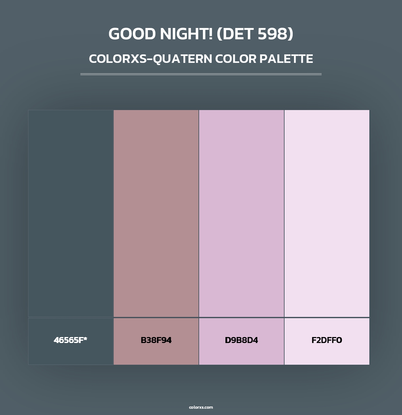 Good Night! (DET 598) - Colorxs Quad Palette