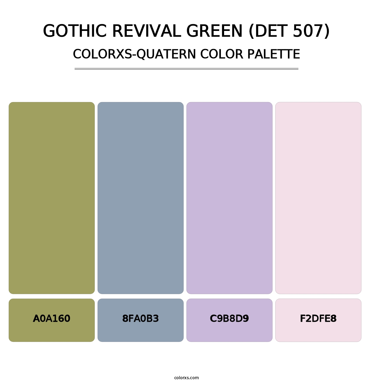 Gothic Revival Green (DET 507) - Colorxs Quatern Palette