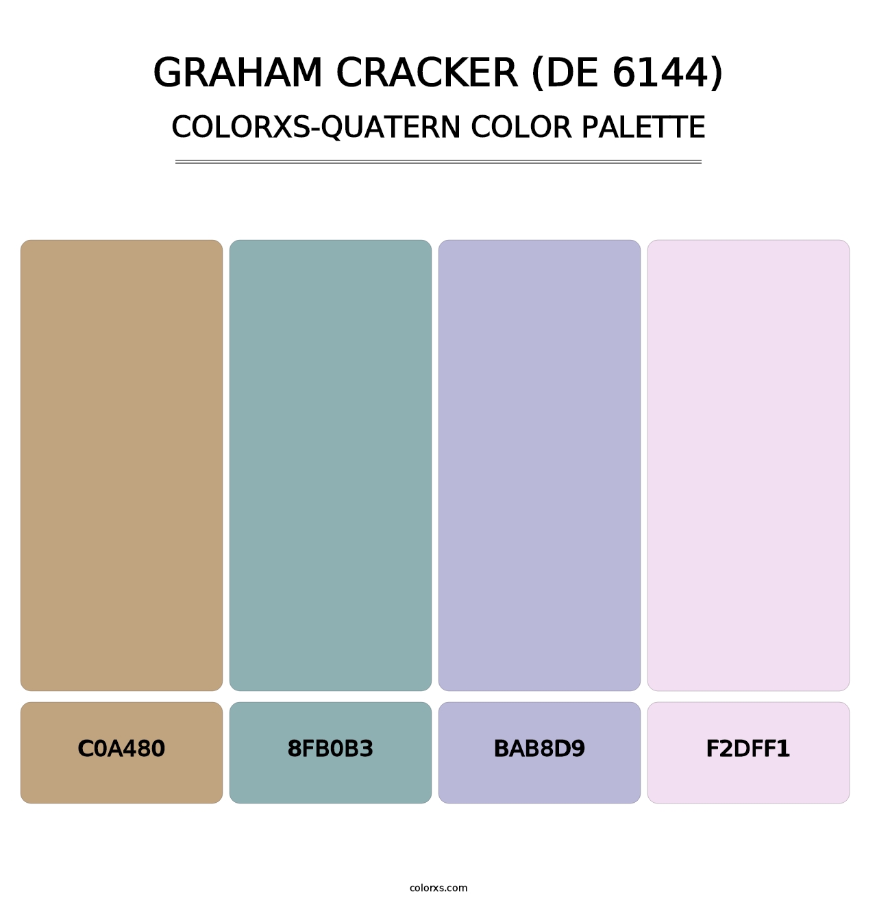 Graham Cracker (DE 6144) - Colorxs Quatern Palette