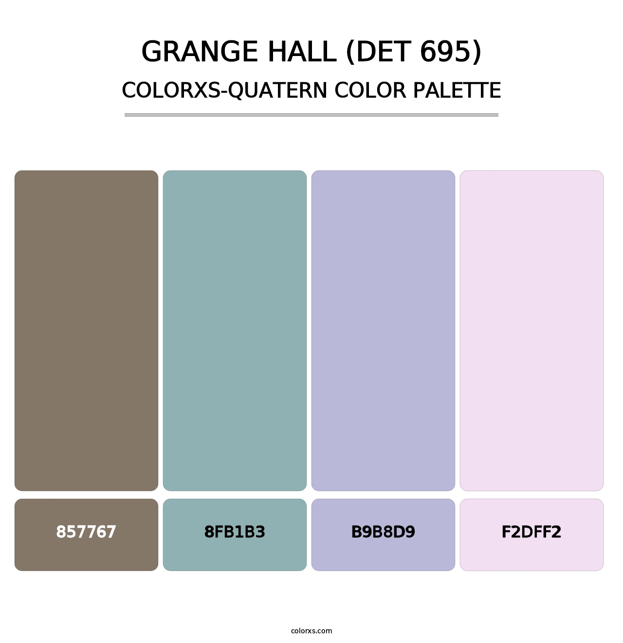 Grange Hall (DET 695) - Colorxs Quatern Palette