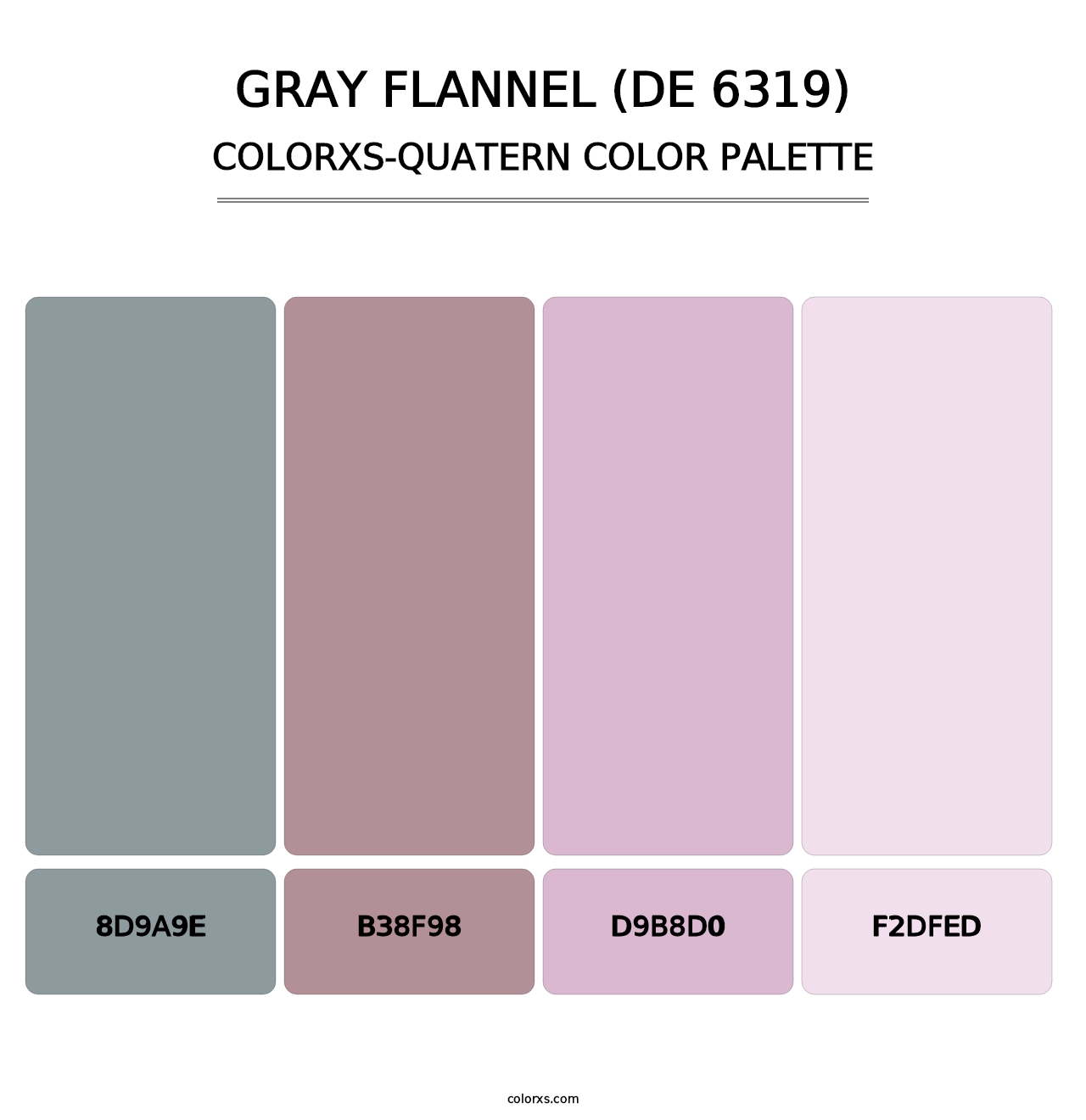 Gray Flannel (DE 6319) - Colorxs Quatern Palette