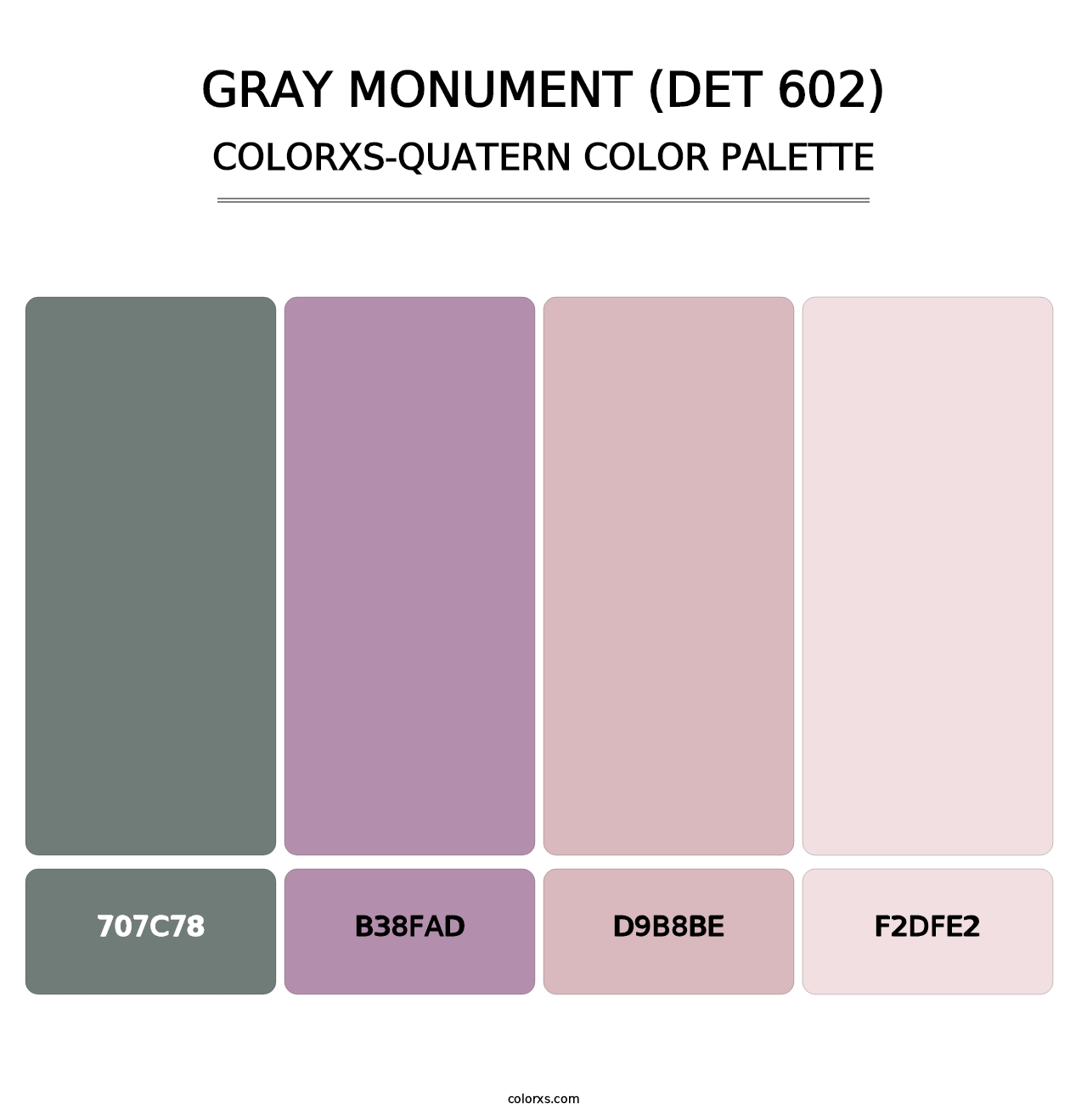 Gray Monument (DET 602) - Colorxs Quatern Palette