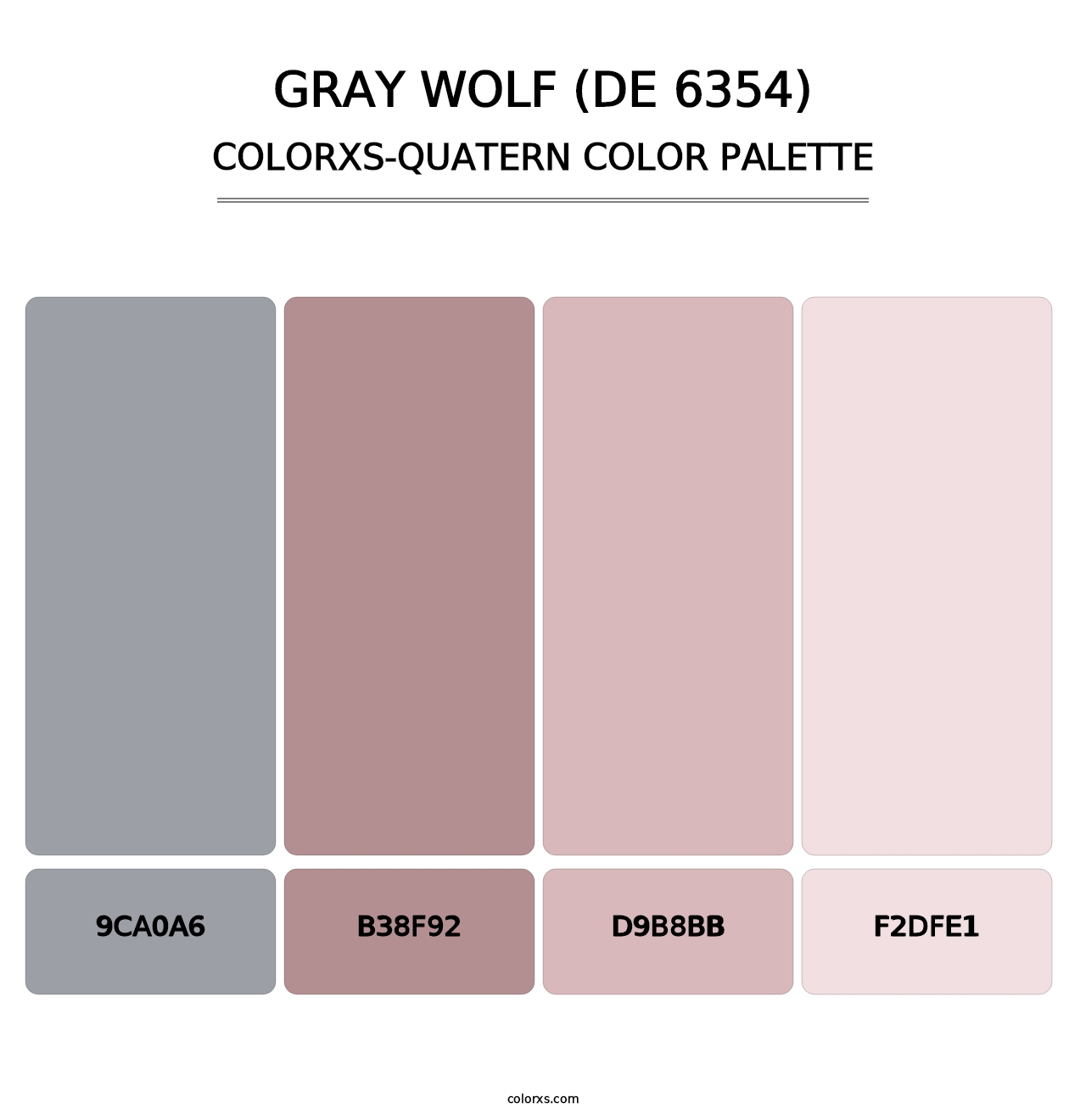 Gray Wolf (DE 6354) - Colorxs Quatern Palette