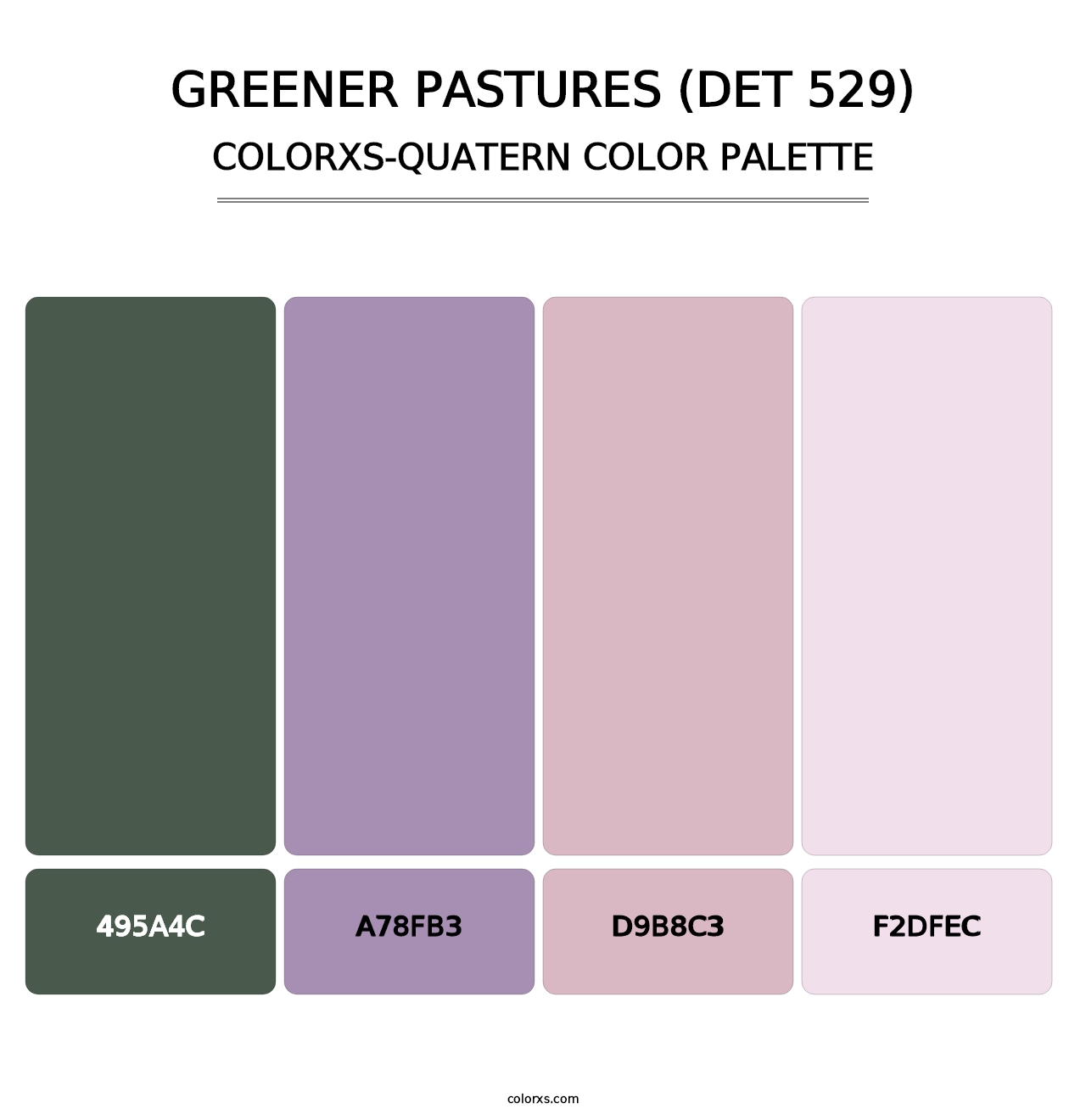 Greener Pastures (DET 529) - Colorxs Quatern Palette