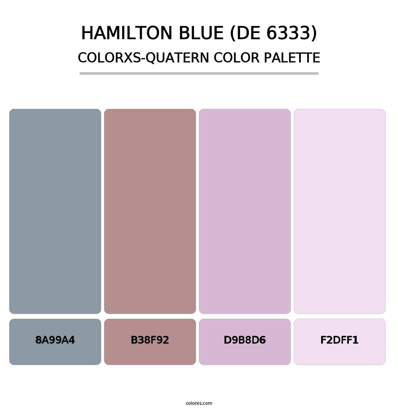 Hamilton Blue (DE 6333) - Colorxs Quatern Palette