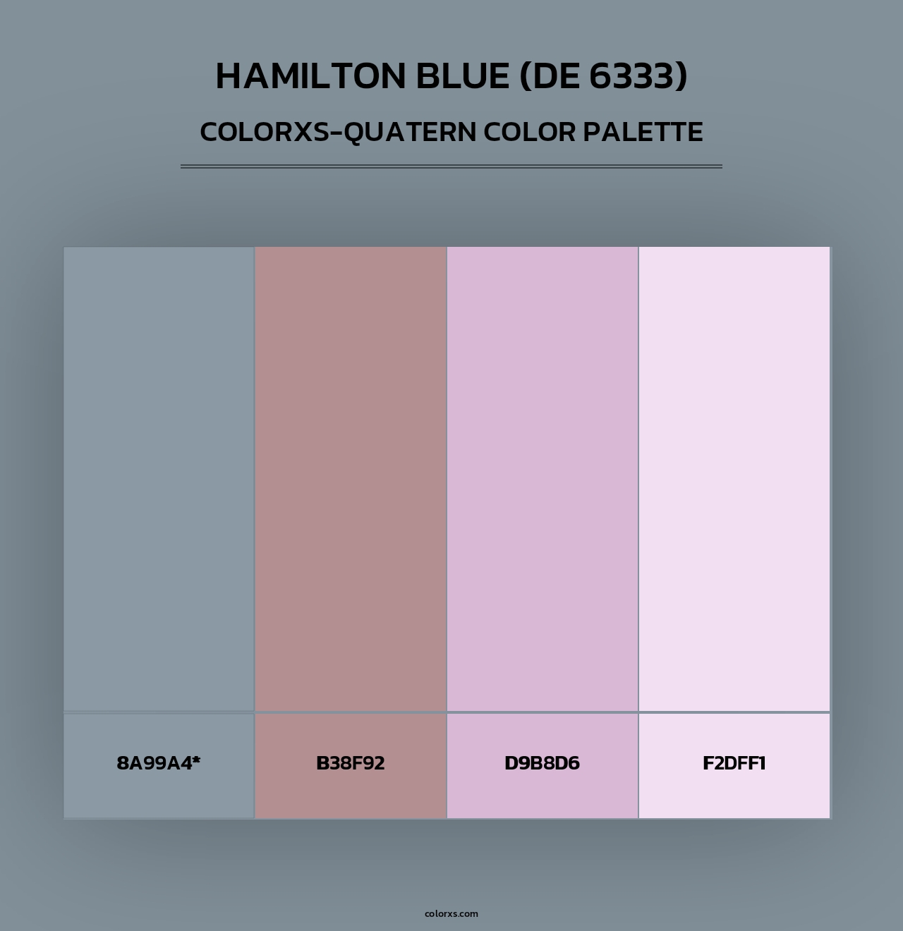 Hamilton Blue (DE 6333) - Colorxs Quad Palette